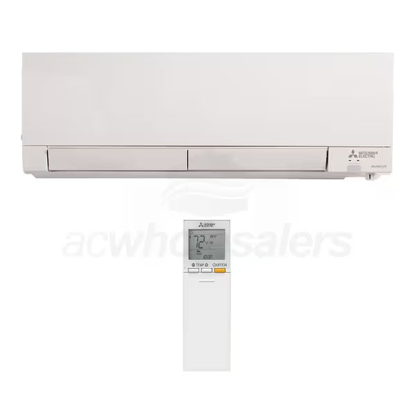 Mitsubishi - 12k BTU Cooling + Heating - M-Series H2i plus Wall Mounted Air Conditioning System - 26.3 SEER2